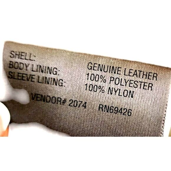 Vintage Y2K Wilsons Structured Leather Blazer Jacket Jewel Buttons Womens Size L - Picture 9 of 9